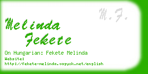 melinda fekete business card